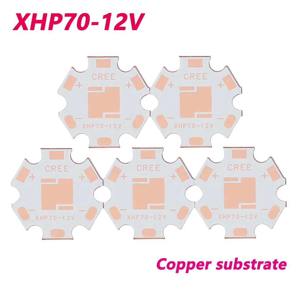 

5PCS XHP50 XHP70 6V 12V LED Aluminum Base Plate PCB Board Not Include Bead 1.5mm thickness good heat dissipation DIY Bulb