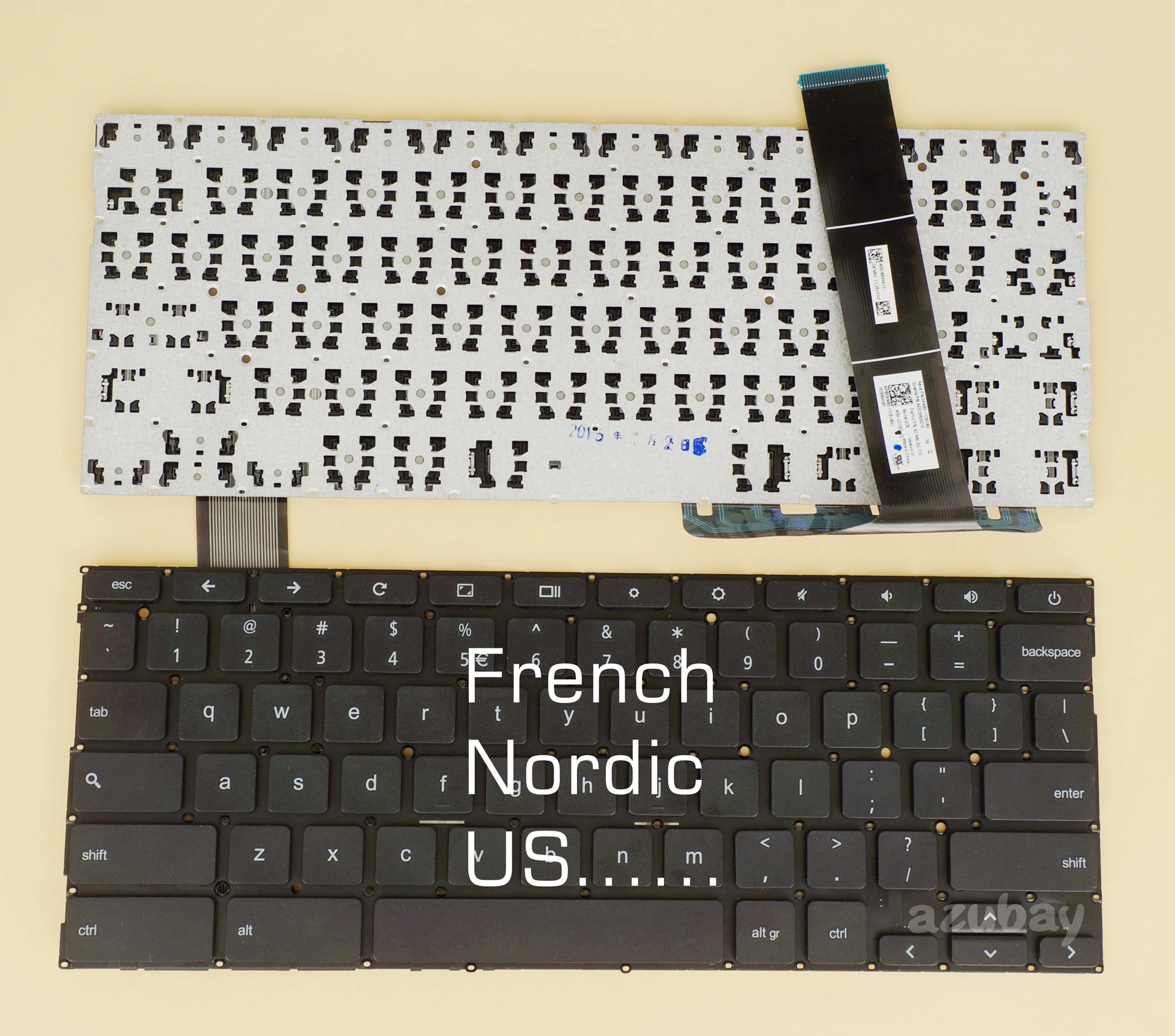 French Nordic US Keyboard for Asus Chromebook C300MA C300SA C301SA C201 C201MA C201P C201PA C202 C202S C202SA 08C 0KNB0-112BUI00