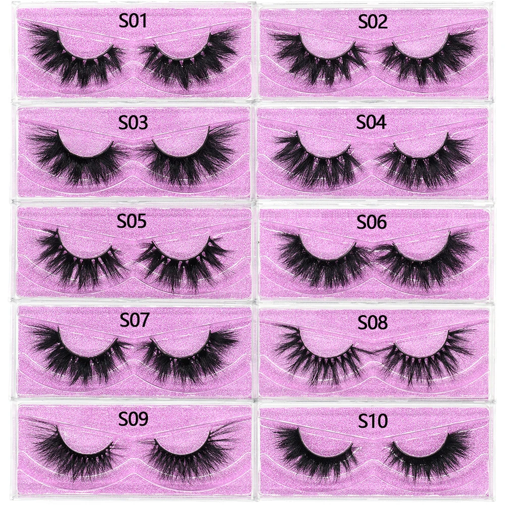 FOXESJI 3D Mink Lashes Makeup False Eyelashes Fluffy Thick Cross Cruelty free Natural Mink Eyelashes Strip Eye Lashes Extension