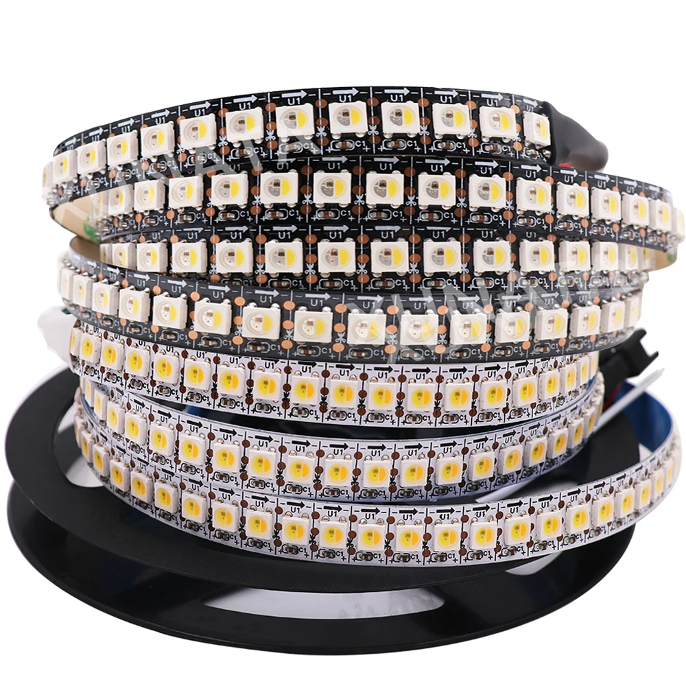 5V Addressable SK6812 RGBW LED Strip 30/60/96/144 LEDs/M Individually LED Pixel Strip Waterproof RGBWW RGBNW WWA Similar WS2812B