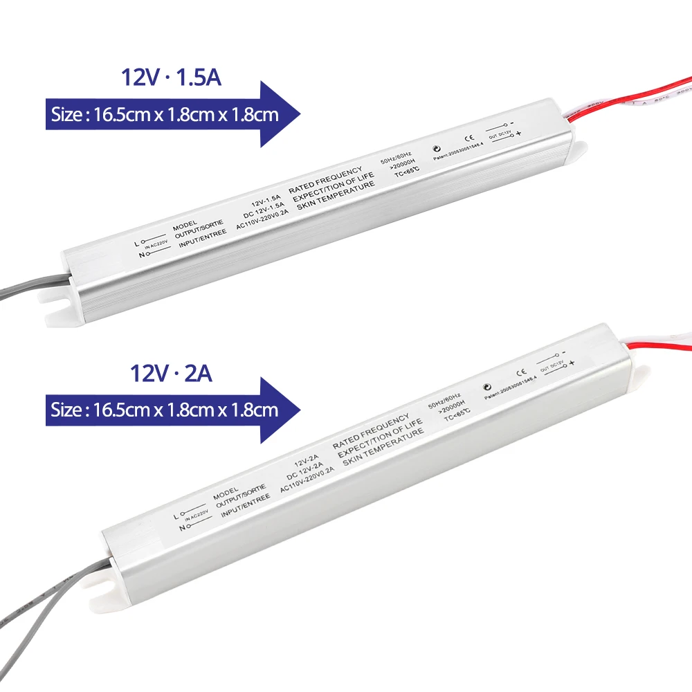 Led電源トランス,超スリム広告ライトボックス用,dc 12v 1.5a 2a 3a 4a 5a,ac 110v〜220v