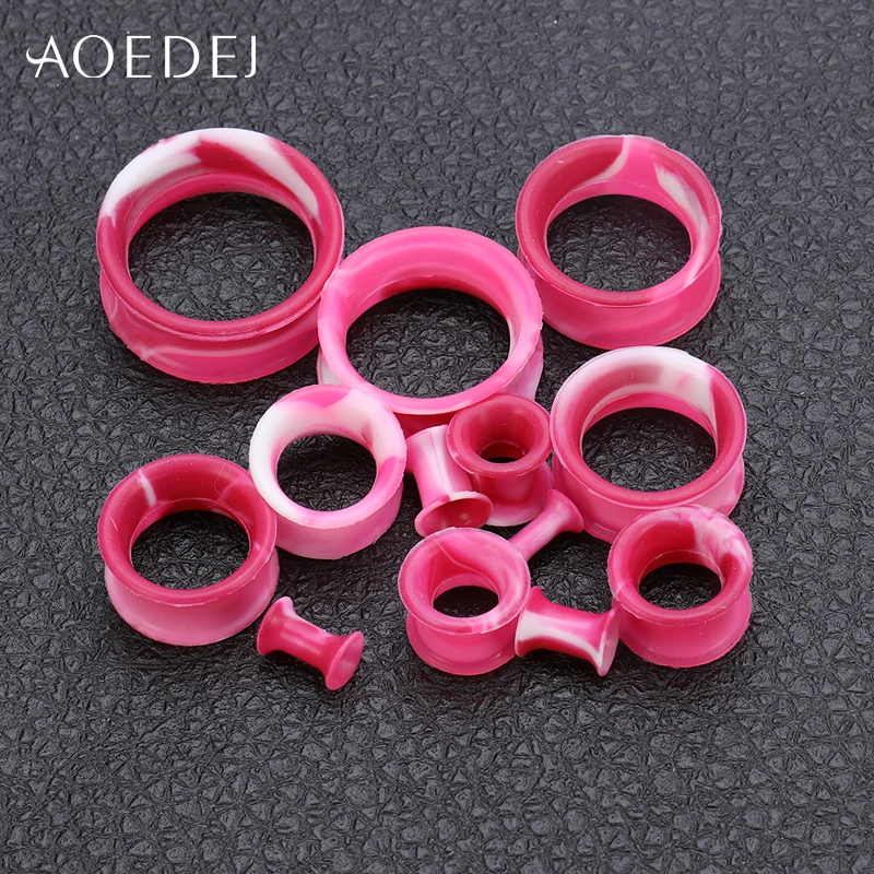 AOEDEJ 3-25mm Silicone Ear Plugs And Tunnels Piercing Expander Piercing Tunnel Ear Tunnels Stretchers Plug oreille Ear Gauges