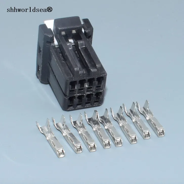 

Shhworldsea 2/100Sets 8 pin 1.2mm Automotive Connectors jacket 25022-8Y 8P plastic shell jacket plug connector 175964-2