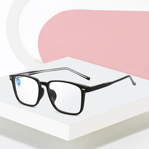 Imagen 2 del producto Gafas de plástico con montura de borde completo para hombre y mujer, lentes de protección con bisagras de resorte, lentes de visión corta, simples, Unisex, novedad