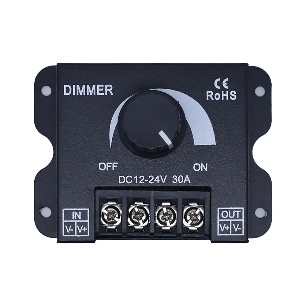 Imagem -05 - Dimmer Led com Brilho Ajustável Lâmpada Strip Driver Single Color Light Controlador de Fonte de Alimentação 30a dc 12v 24v 360w