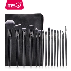 MSQ 15pcs Makeup Brushes Set pincel maquiagem Black Classical Powder Foundation Eyeshadow Make Up Brushes Synthetic Hair