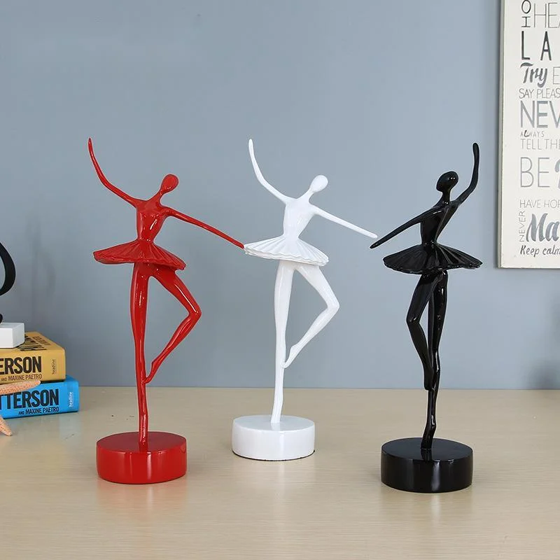 Fashion Simple Ballet Girl Resin Crafts Figurine Creative Living Room Interior Home Decoration Accessories Modern For Room Decor