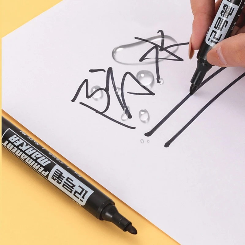 지울 수 없는 방수 마커 브러시 펜, 스케치 기반 마커, 드로잉 펜, 미술 용품, 디자이너 페인트 펜, 10 개