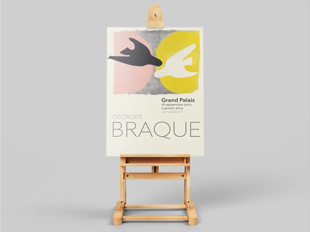 Georges Braque Grand Palais, Georges Braque exhibition print, exhibition poster, cubism, Georges Braque print, Exhibition poste