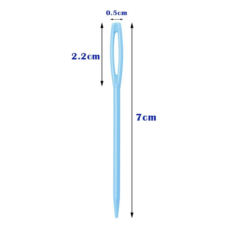 Agulhas de crochê de tricô, agulhas de plástico de 7cm/9.5cm, agulhas de fio de lã, suéter diy de crianças, acessórios de ferramentas de tecelagem, 20 peças