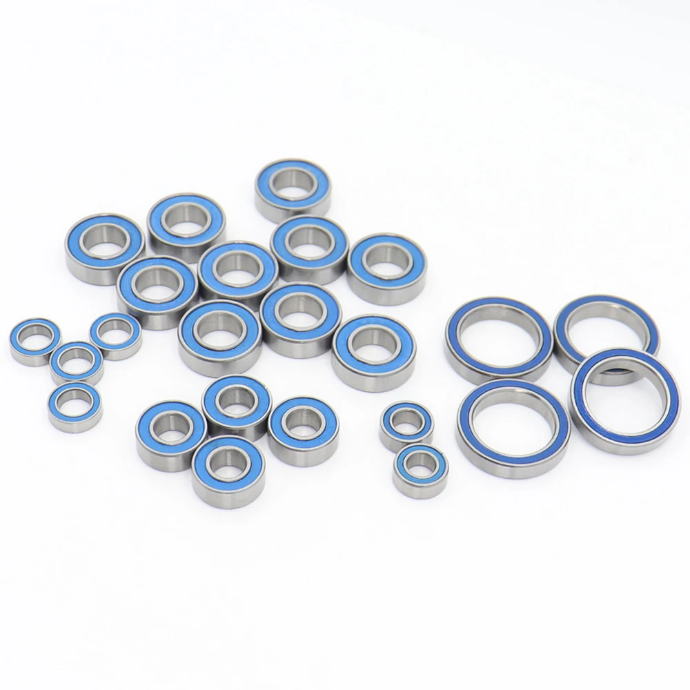 Mugen MBX8 / MBX8Eco Sealed Ball Bearing Kit Total 24 PC ABEC-3 Blue Sealed RC Bearings