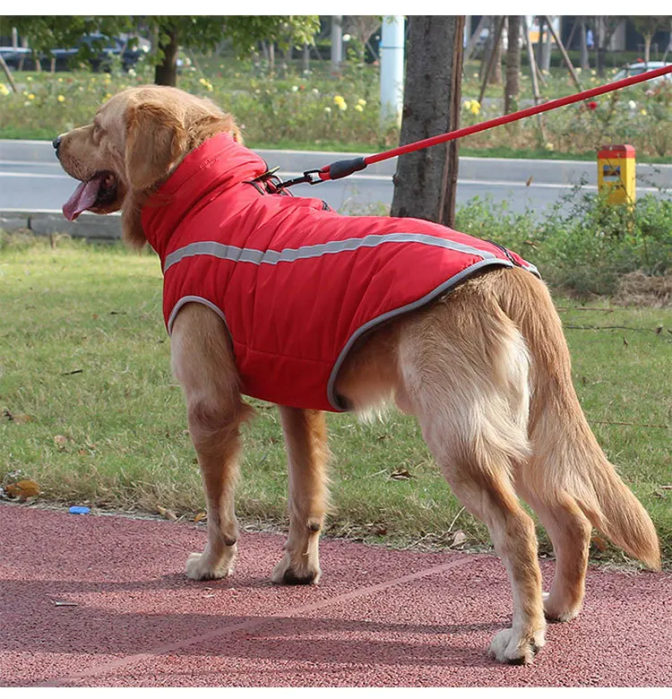 Chaleco de invierno para mascotas, chaqueta impermeable para cachorros, abrigo cálido para perros medianos y grandes, ropa reflectante, atuendo para mascotas, XL-6XL