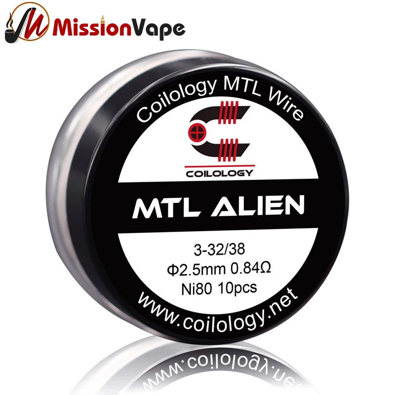 Coilology KA1 316SS MTL Alien Coil 3-32/38 Heating 10pcs Premade Coils