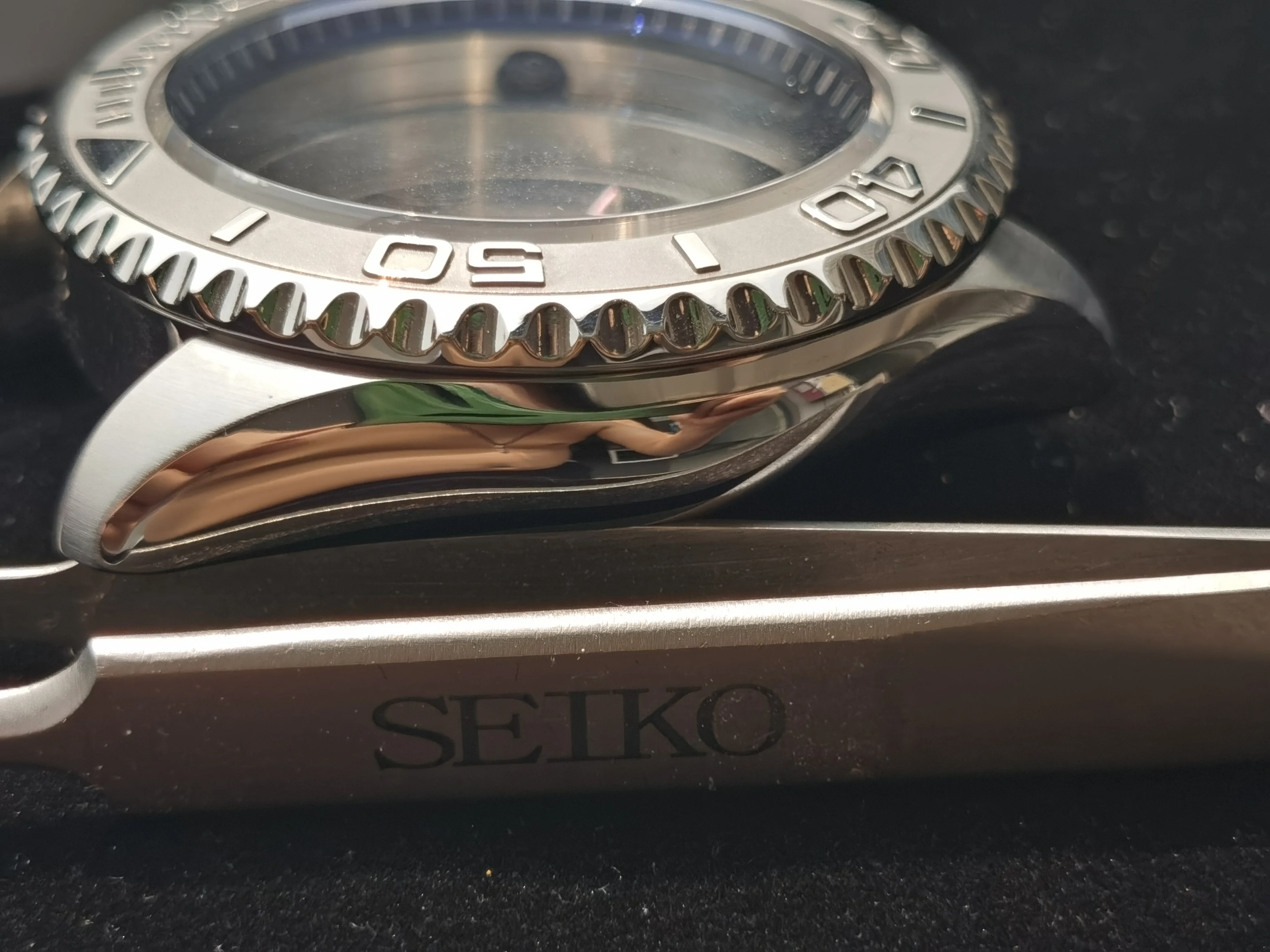 Reloj SKX007 de diseño a prueba de agua, caja modificada de acero para reloj de buceo, círculo Acht, agua fangosa, fantasma, para movimiento NH35A/NH36A, 200M
