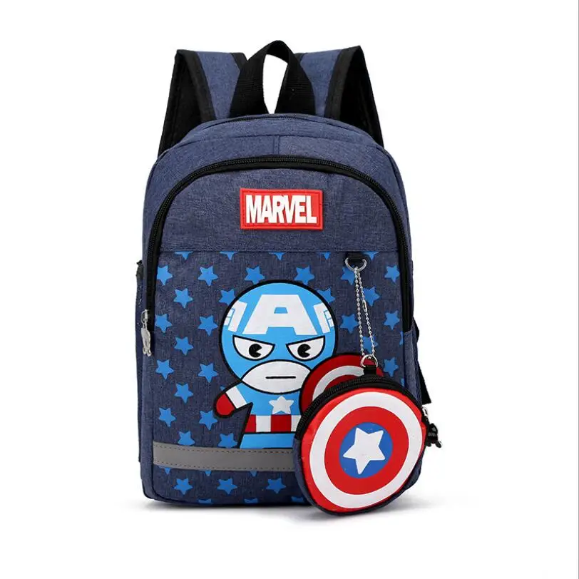 Mode Kapitän Amerika Kinder Schult aschen Cartoon Rucksack Baby Kleinkind Kinder Bücher tasche Kindergarten Junge Mädchen Rucksack