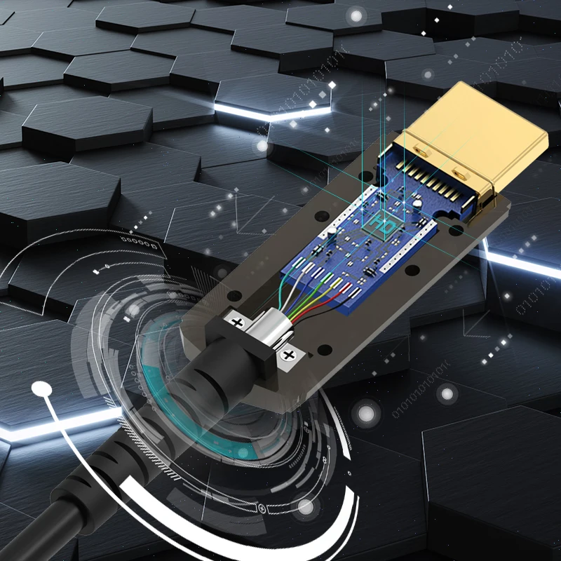 FDBRO Glasfaser-HDMI-2.1-Kabel 8K@60Hz 4K@120Hz HDMI-Kabel Dynamisches 48 Gbit/s HDR/eARC/HDCP für HD-TV PS5 Blu-ray-Geschwindigkeitscomputer – Detail 3