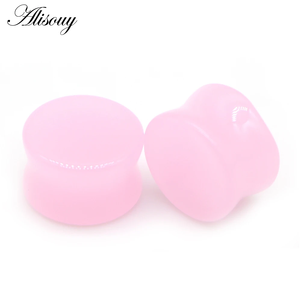 2pcs Stone Ear Plugs Gauges for Body Piercing