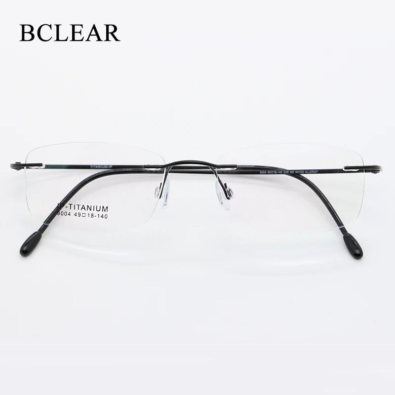 BCLEAR 49-18-140 Men Women Titanium Rimless Unisex Frames Ultralight Frameless Fashion Optical Frames Eyewear 9004