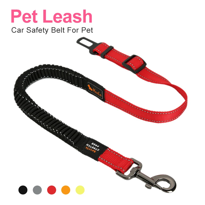 

Pet Dogs Car Seat Belt Adjustable Elastic force Dogs Lead Clip Leash Explosion-Proof Pets Cat Dog Safety Leashes Lever Dog Leash