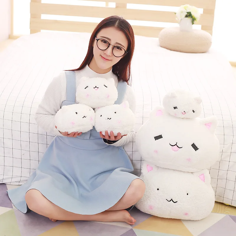 Cartoon White Rabbit Dolls Comfy Globular Pillow Soft Cushion Plush Toy Stuffed Animal Room Decor Birthday Baby Gift Sleep Toy