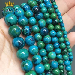 Chrysocolla Round Loose Spacer Beads Natural Stone Beads For Jewelry Making DIY Bracelet Earrings Accessories 15'' 4/6/8/10/12mm