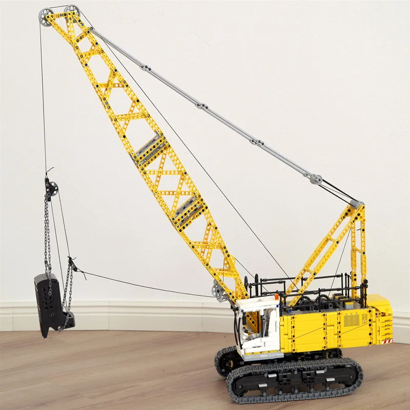 Buildmoc MOC-17193 blocos de construção diy tijolos engrenagem mecânica rc escavadora dragline carro de engenharia montagem brinquedos crianças presente