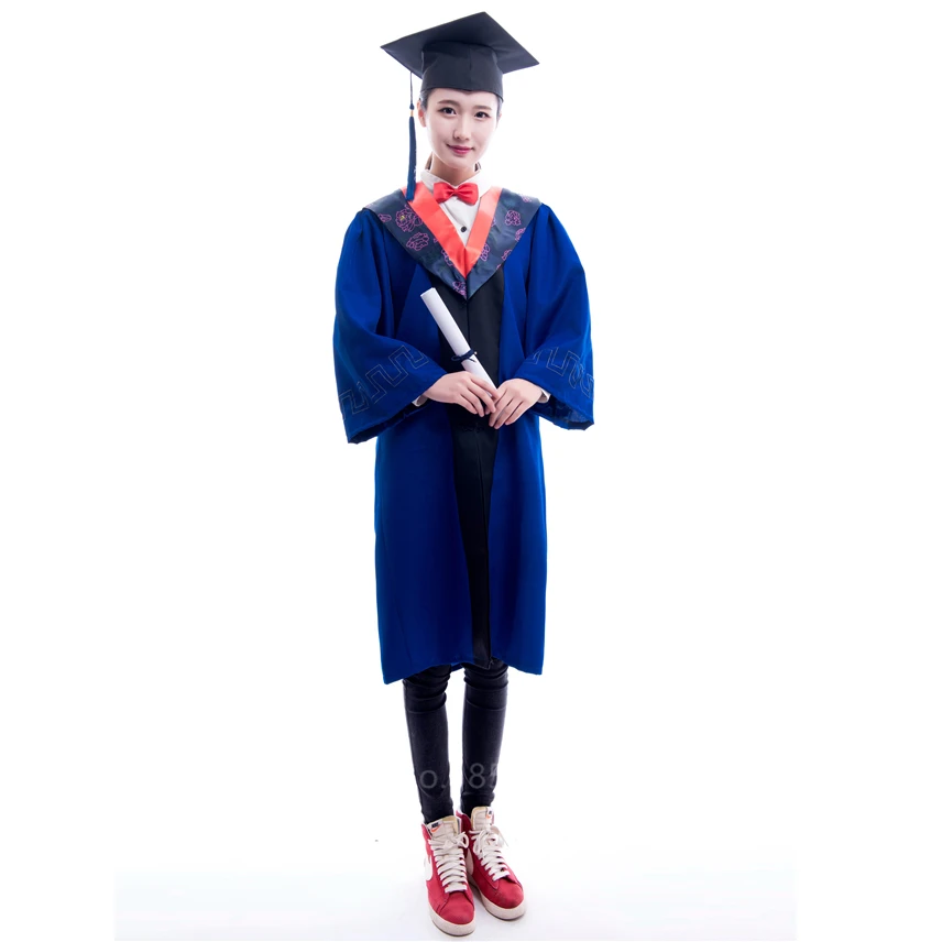 University Student College High School Girl Uniform Graduation Class Group Academic Dress Jacket+Hat Male Female Outfit