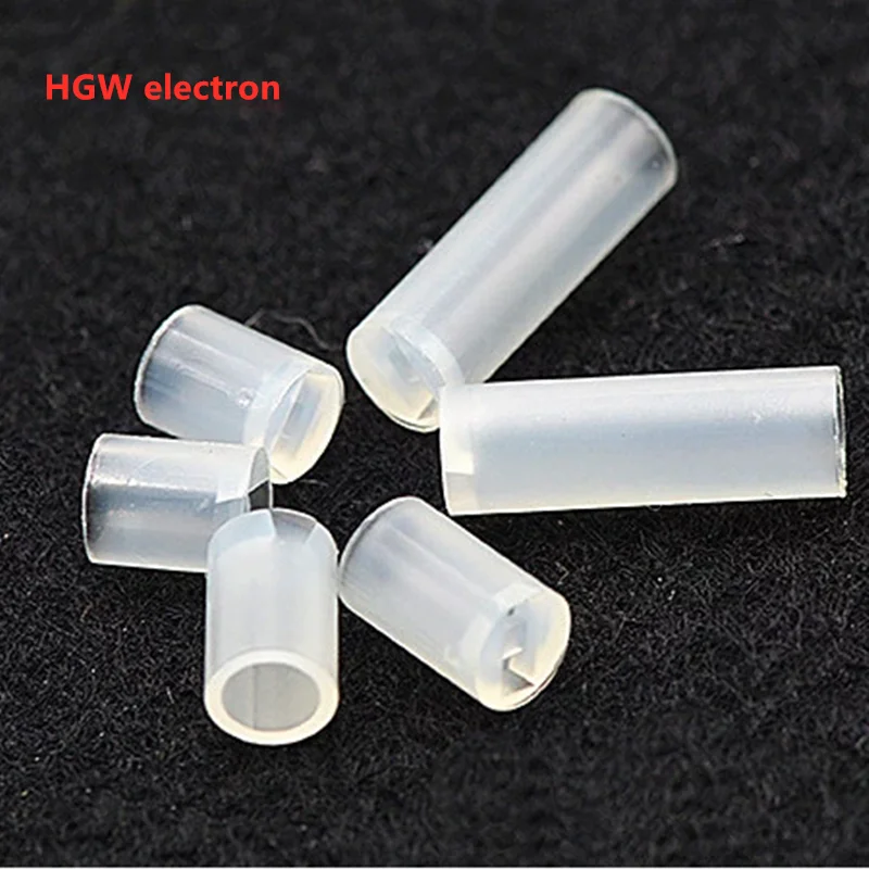 100pcs/lot Diameter 5mm Nylon PCB Board Mount LED Spacer Support Hood Length 2mm 3mm 4mm 5mm 6mm 8mm 10mm For F5 LED Diodes