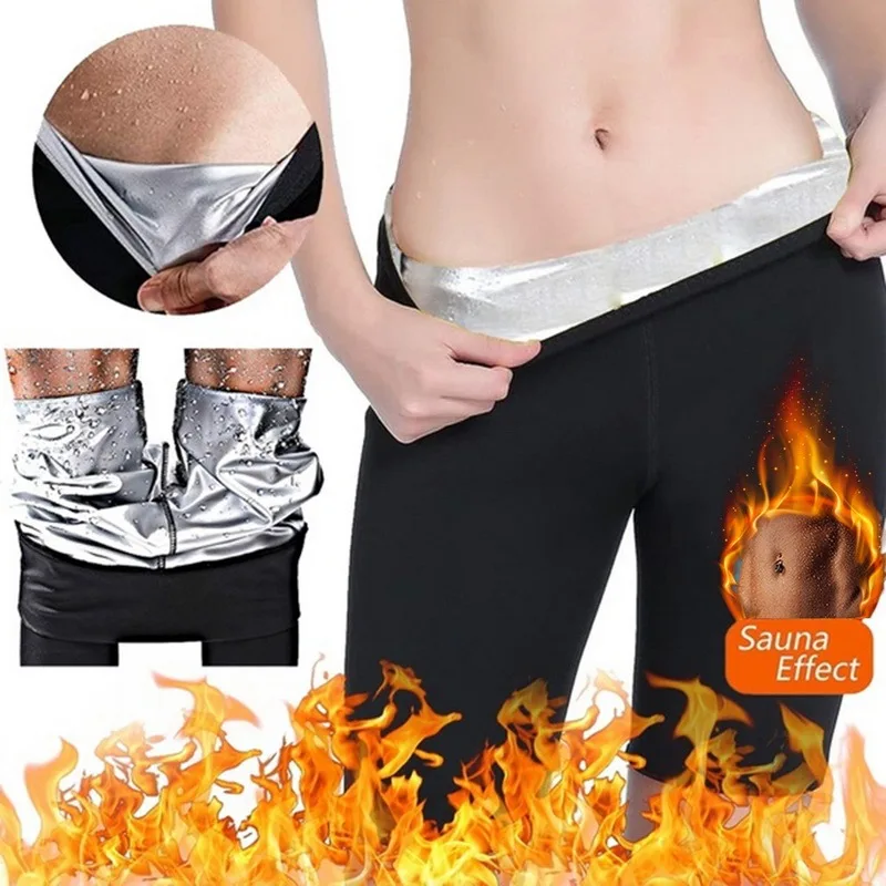 Sweat Sauna Pants Body Shaper Weight Loss Slimming Pants Women Waist Trainer Tummy Hot Thermo Sweat Leggings Fitness Workout