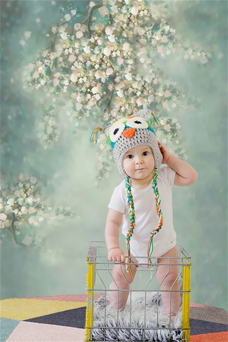 Laeacco Watercolor Flowers Arch Door Baby Newborn Love Party Portrait Scenic Photo Background Photography Backdrop Photocall