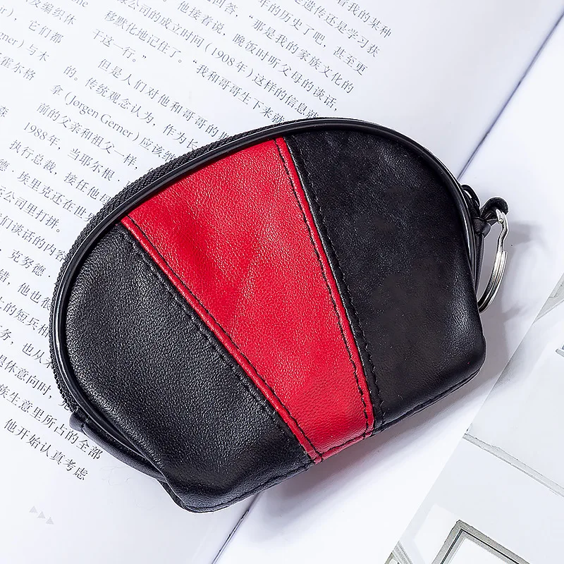 Genuine Leather Coin Purse Semicircle Sample Factory Direct Mixed Batch Customization