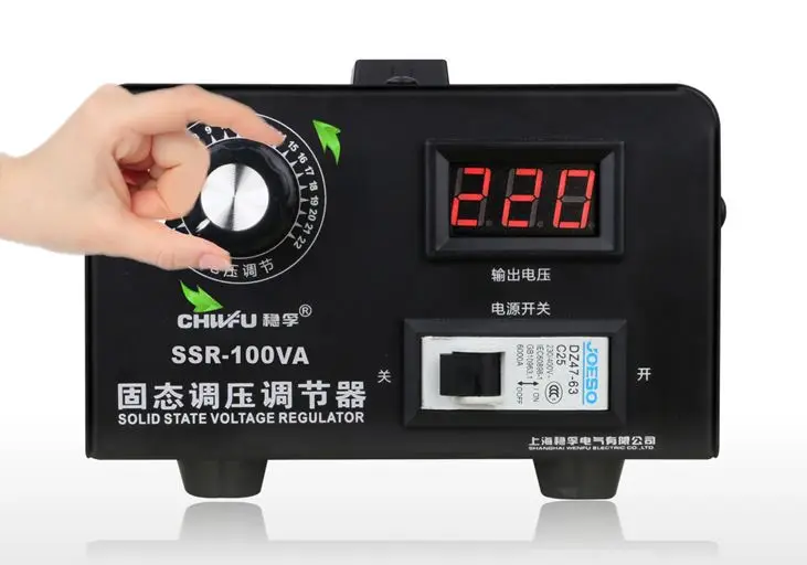 Single-phase AC 220V solid-state voltage regulator electronic thyristor voltage regulator 100KW SSR-100VA