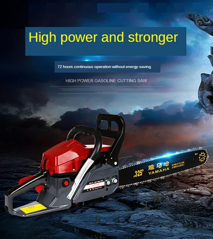 3.8KW High Power Hand Chain Saw Tool Grinder Cutting Machine Gas Gasoline Saw Logging Saws Wood Tools Powered Chainsaw Tool 1PC