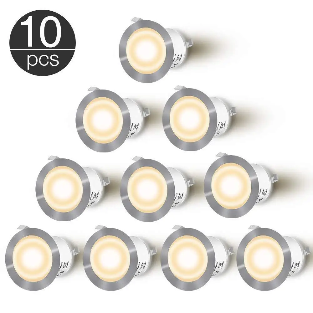 

10PCS 6W 500LM 32mm SMD2835 LED Deck Lights EU/US/UK Plug Outdoor Garden Pathway Decor Underground light Waterproof Lamp