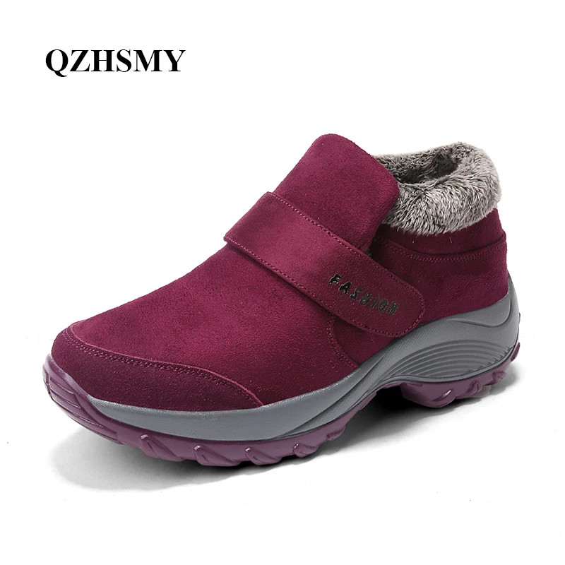 2022 Winter Women Sneakers Large Size Cotton Shoes Woman Keep Warm Fur Outdoor Waterproof Platform Casual Shoes Tennis Female