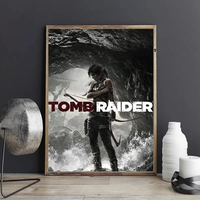 تومب رايدر الحديثة الفيلم المشارك طباعة قماش اللوحة للمنزل اكسسوارات الديكور غرفة الفن ملصقات الحائط صورة