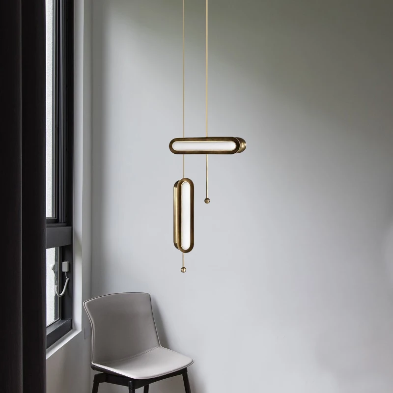 

Nordic gold pendant light bedroom Home Decoration E27 Circuit Pendant lamp dining room loft Office kitchen hall light