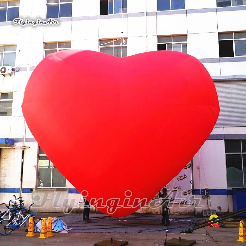 

Valentine's Day Decorations Large Hanging Red Inflatable Heart Balloon With LED Light For Club Party Event