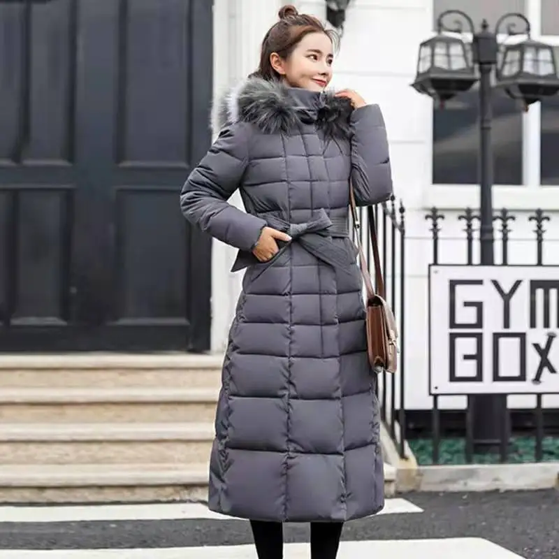 2019 New X-Long Arrival Fashion Slim Women Winter Jacket Cotton Padded Warm Thicken Ladies Coat Long Coats Parka Womens Jackets