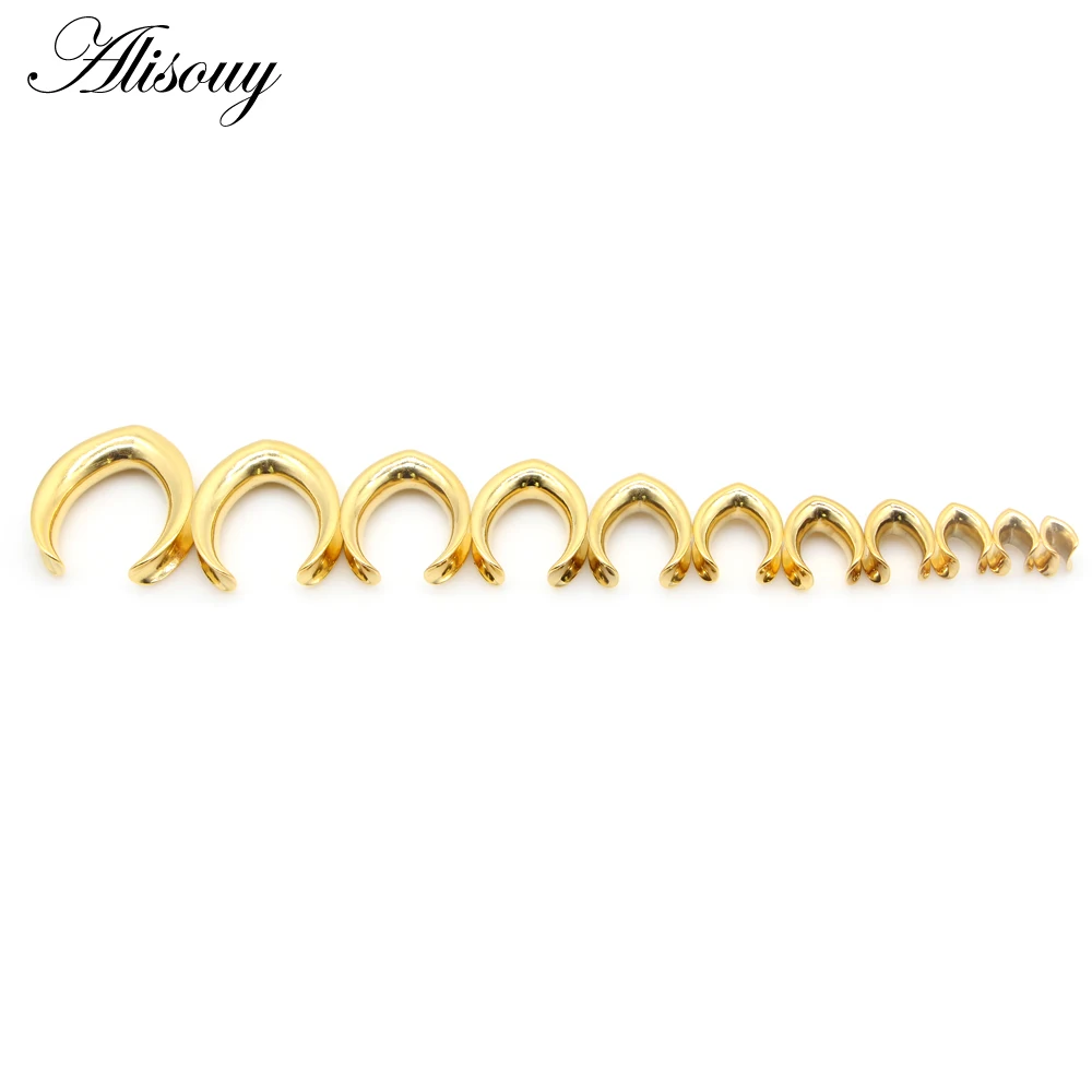 Alisouy 2 Chiếc 6Mm-30Mm Giọt Nước Bóng Thép Không Gỉ Tai Đường Hầm Giãn Nở Yên Xe Tai Đồng Hồ Đo tai Nghe Nhét Tai Khuyên Cơ Thể Trang Sức