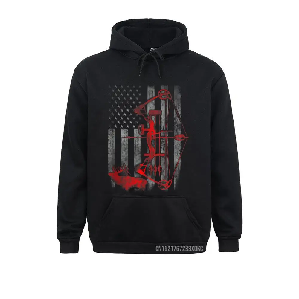 Bow Deer Huntin Flag Archery Unique Sweatshirts High Quality Men's Hoodies Printed On Long Sleeve Clothes