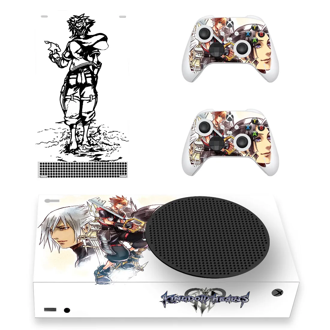 King's Heart Style Xbox Series S Skin Sticker for Console & 2 Controllers Decal Vinyl Protective Skins Style 1