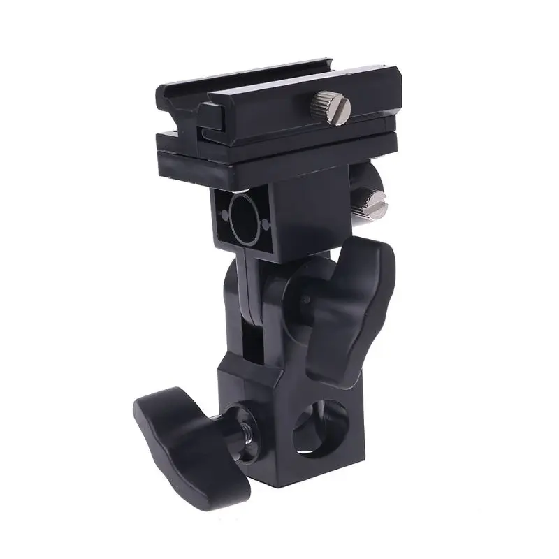 Swivel Flash Hot Shoe Umbrella Holder Mount Adapter for Studio Light Type B Stand Bracket Photo Studio Accessories