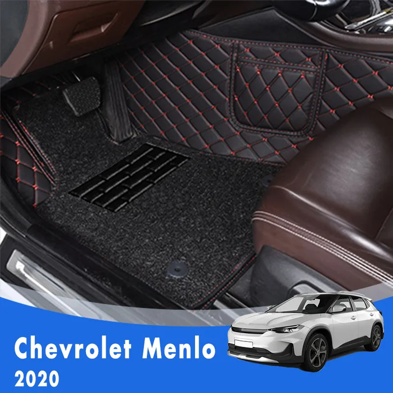 

For Chevrolet Menlo 2020 Luxury Double Layer Wire Loop Car Floor Mats Carpets Custom Foot Pads Auto Styling Accessories Cover