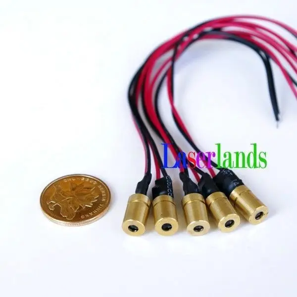 10 قطعة/الحزمة 0813 مللي متر مصغرة 650nm 3.2mW 5mW 3VDC ريد دوت ليزر ديود وحدة