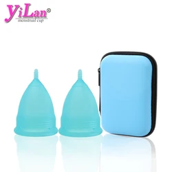 2pc Feminine Hygiene Menstrual Cup Medical Silicone Copo Menstrual de Silicone Medica Period Cup Reusable Menstruation Collector