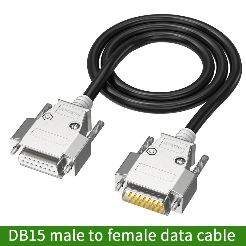DB15 Extension Cable Male To Male To Female Metal Shell Kit 15-pin Line Parallel Port Cable Pure Copper Serial Data Cord