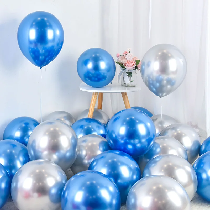 10/20pcs 12inch Glossy Metal Pearl Latex Balloons Gold Silver Green Purple Wedding Happy Birthday Decorations Air Helium Baloon