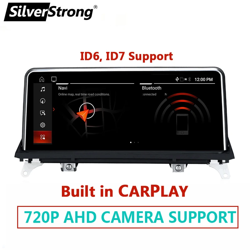 6GB 128GB 10.25 inch Android 10.0 Car DVD for BMW X5 E70/X6 E71 (2007-2014) CCC/CIC Carplay BT WiFi GPS Navigation Screen Stereo