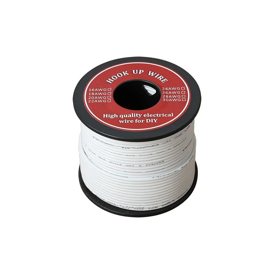 Filo elettrico UL3132 24AWG 50 ~ 100m isolante in Silicone morbido filo di aggancio intrecciato rame stagnato 300V 6 colori per lampada giocattoli